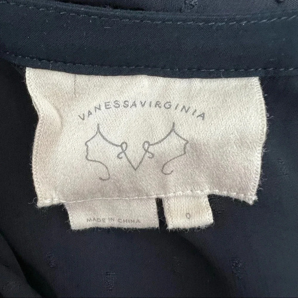 Anthropologie Vanessa Virginia Sheer Lace black Boho Long Sleeve Dress Size 0 - Picture 9 of 11